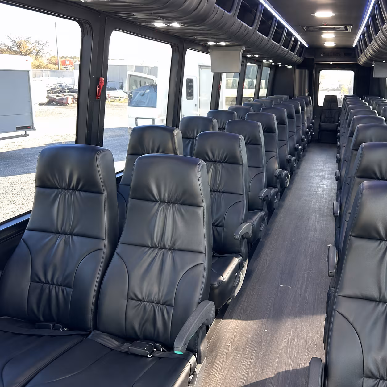 greensboro military base transfer and troop movement buses